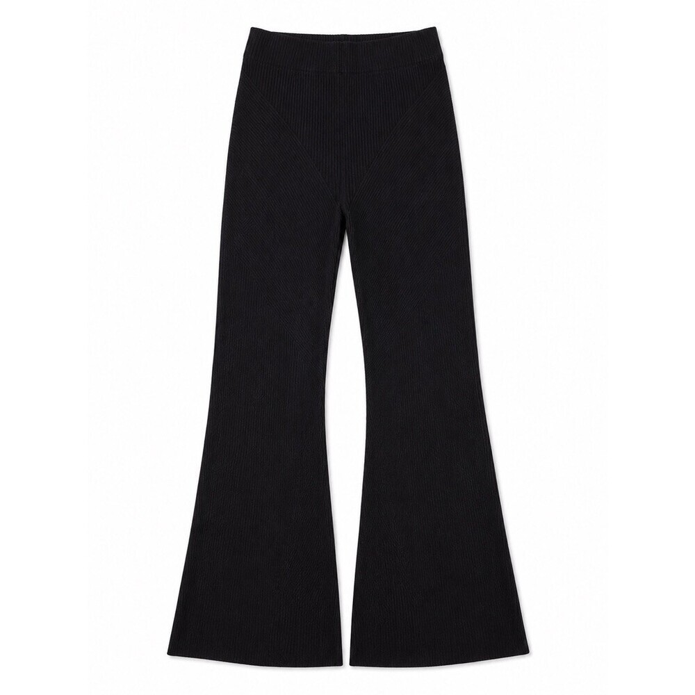 Gauge81 Black Knit Flare Pants size small ribbed Gauge 81 32" inseam